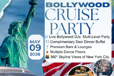 Bollywood Cruise Party and Desi Dinner Buffet Saturday Night May 9th in New York, NY