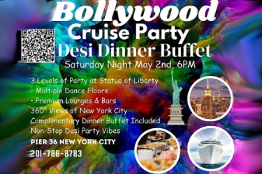 Bollywood Cruise Party Desi Dinner Buffet Saturday Night May 2nd in New York, NY