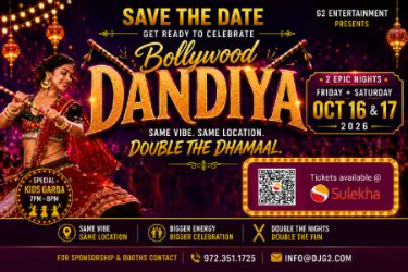 Bollywood Dandiya 2026 Double The Dhamaal In Austin - Austin Indian event on Sat, Oct 17