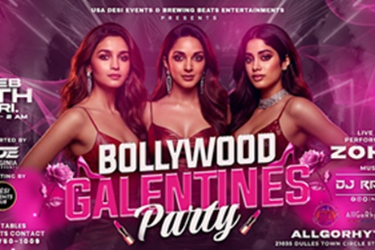 Bollywood Galentines Party – Feb 6 | Live music by Zohra & DJ Rakesh. in Sterling, VA