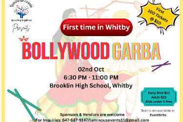 Bollywood Garba 2026- First time in Whitby , Shelton, CT