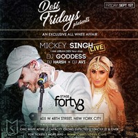 Bollywood Meets Bhangra - Featuring Mickey Singh & Dj Goddess Live In Concert in New York, NY