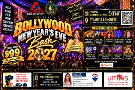 Bollywood New Year's Eve Bash 2027 in Arlington Heights, IL