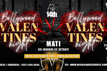 BOLLYWOOD VALENTINE’S NIGHT – DETROIT, Detroit, MI