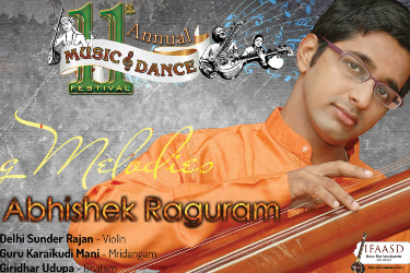 Cascading Melodies - A Carnatic Vocal Concert by Abhishek Raghuram in La Jolla, CA