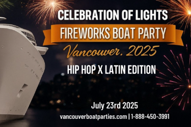 Celebration of Lights Fireworks Boat Party Vancouver 2025 | July 23rd in Vancouver, BC