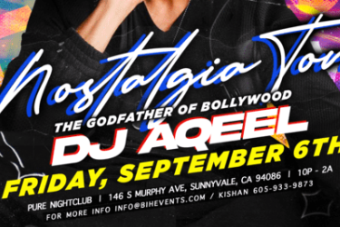 Celebrity Bollywood DJ Aqeel Live at Pure Nightclub Sept 6th in Sunnyvale, CA