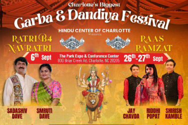 Charlotte's Biggest Garba & Dandiya Festival - Sept 26th in Charlotte, NC