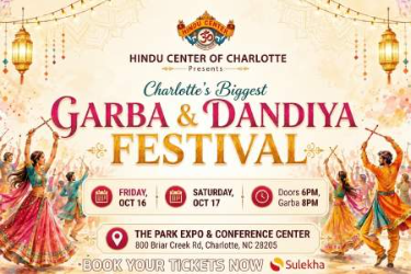 Charlotte's Biggest Garba & Dandiya Festival (Oct 16th)