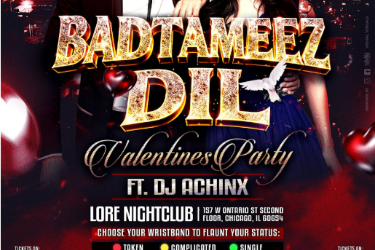 CHICAGO BOLLYWOOD VALENTINES NIGHTOUT AT FAME NIGHTCLUB in Chicago, IL