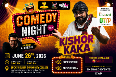 Comedy Night with Kishor Kaka - Philadelphia 2026 in Newtown, PA