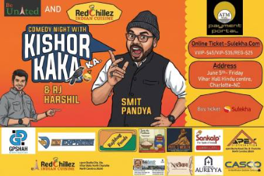 Comedy Night With Kishor Kaka in Charlotte, NC