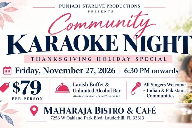 Community Karaoke Night – Thanksgiving Holiday Special in , FL
