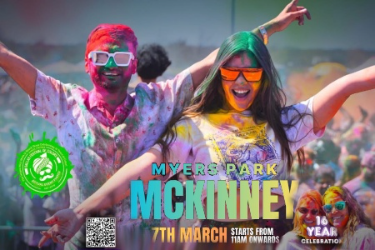 Dallas Festival of Colors - 16 Year Celebration at Myers Park, McKinney in Mckinney, TX