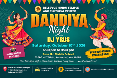 Dandiya And Garba Night With Dj Yrus - Oct 10th In Seattle - Seattle Indian event on Sat, Oct 10