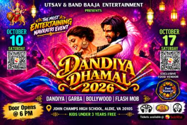 Dandiya Dhamal October 17, 2026 - Navratri Dandiya Garba in Aldie, VA