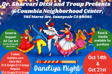 Dandiya Night with Dr. Sharvari Dixit on 21st October in Sunnyvale in Sunnyvale, CA