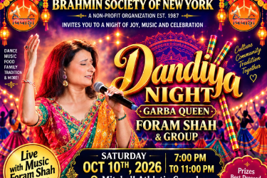Dandiya Night With Garba Queen Foram Shah & Group In New York - New York Indian event on Sat, Oct 10