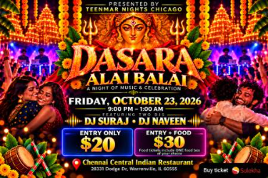 Dasara Alai Balai A Night of Music & Celebration in Warrenville, IL