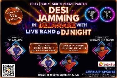 Desi Jamming In Delaware With Live Band & DJ Night