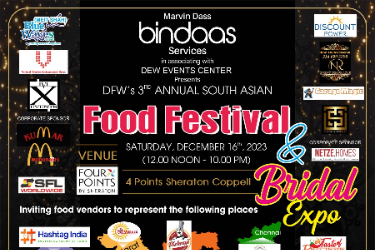 DFW's 3rd Annual South Asian Food Festival & Bridal Expo in Coppell, TX