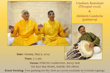 Dhwani Pratidhwani - A Dhrupad Concert by Padamshri Gundecha Brothers in Seattle, WA