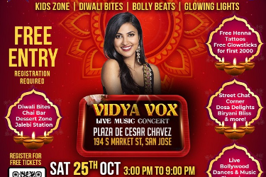 Diwali Carnival Celebration with Vidya Vox Music Concert in San Jose, CA