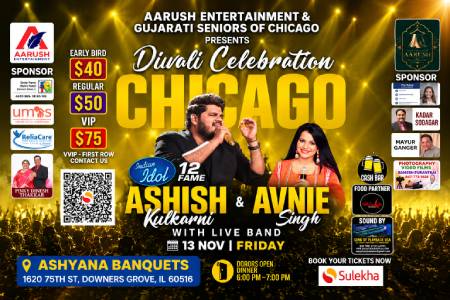 Diwali Celebration with Ashish Kulkarni & Avnie Singh In Chicago in Downers Grove, IL