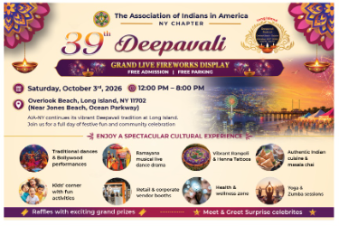 Diwali Celebration with live Fire works, Babylon, NY