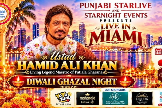 Diwali Ghazal Night With Ustad Hamid Ali - Live In Miami(weston) - Miami Indian event on Fri, Nov 6
