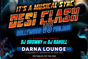 DMV BOLLYWOOD VS PUNJABI CLASH PARTY AT DARNA LOUNGE in Arlington, VA