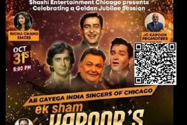 Ek Sham Kapoor's Ke Naam - Ab Gayega India Singers Of Chicago In Illinoise in Schaumburg, IL