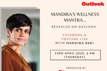 Facebook Live with fitness icon and actor Mandira Bedi in , 