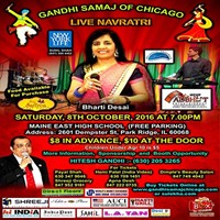 Gandhi Samaj of Chicago Live Navratri Event in Park Ridge, IL