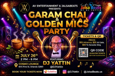 Garam Chai & Golden Mics Party With DJ Yattin In FL in Orlando, FL