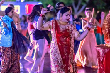 Garba Around the Globe Unisphere in Corona, NY