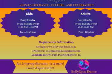 Garba Classes 2025, Bartlett, IL