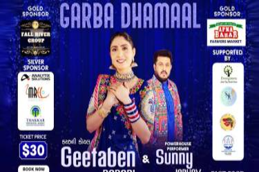 Garba Dhamaal with Geeta Rabari and Sunny Jadhav in Reading, MA