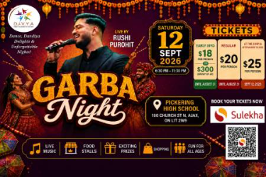 Garba Mahotsav 2026 with Rushi Purohit in Ajax, ON