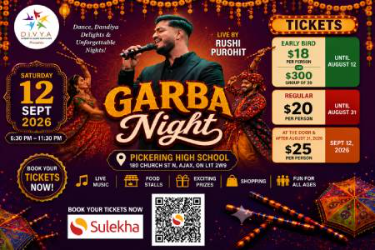 Garba Mahotsav 2026 with Rushi Purohit in Ajax, ON