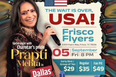 Garba Night with charotar's pride Prapti Mehta in Dallas in , TX