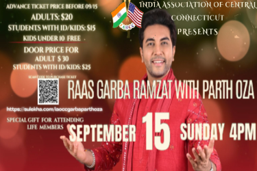 Raas Garba Ramzat with Parth Oza in Newington, CT