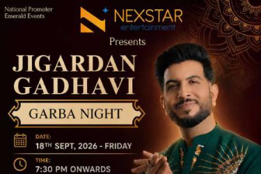 JIGARDAN GADHAVI Garba Live in Boston 18 Sep 2026 in Foxboro, MA