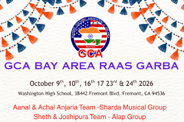 GCA Bay Area Ras Garba - Oct 9th By Aanal & Achal Anjaria Team - Sharda Musical Group in Fremont, CA