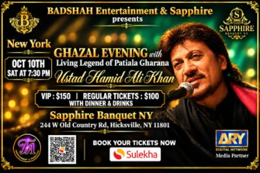 Ghazal Evening with Ustad Hamid Ali Khan – Living Legend of Patiala Gharana in Hicksville, NY