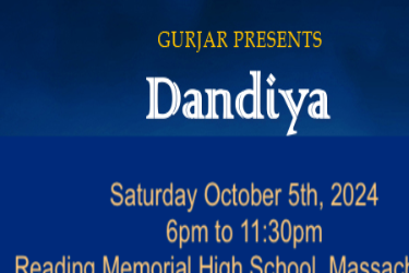 GURJAR Navratri Celebrations - TWO nights - September 28th & October 5th in Reading, MA