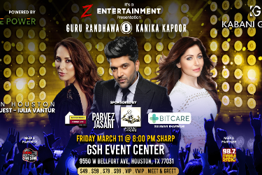 Guru Randhawa and Kanika Kapoor 2022 - Houston in Houston, TX