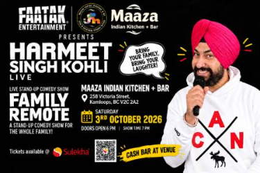 Harmeet Singh Kohli Family Remote Stand-Up Comedy Live In Kamloops in Kamloops, BC