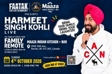 Harmeet Singh Kohli Family Remote Stand-Up Comedy Live In Vernon in , BC