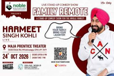Harmeet Singh Kohli Family Remote Stand-Up Comedy Live in Mississauga in Mississauga, ON